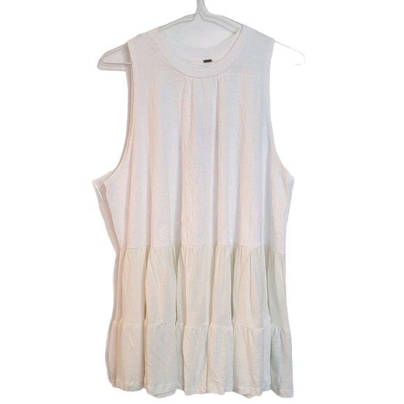 Free People Ivory Tie Back Tunic Top - Picture 2 of 7